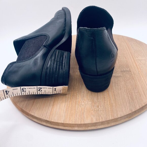 Born Boots Womens 7 Black Leather Pull On Ankle Western Minimalist - Picture 8 of 11